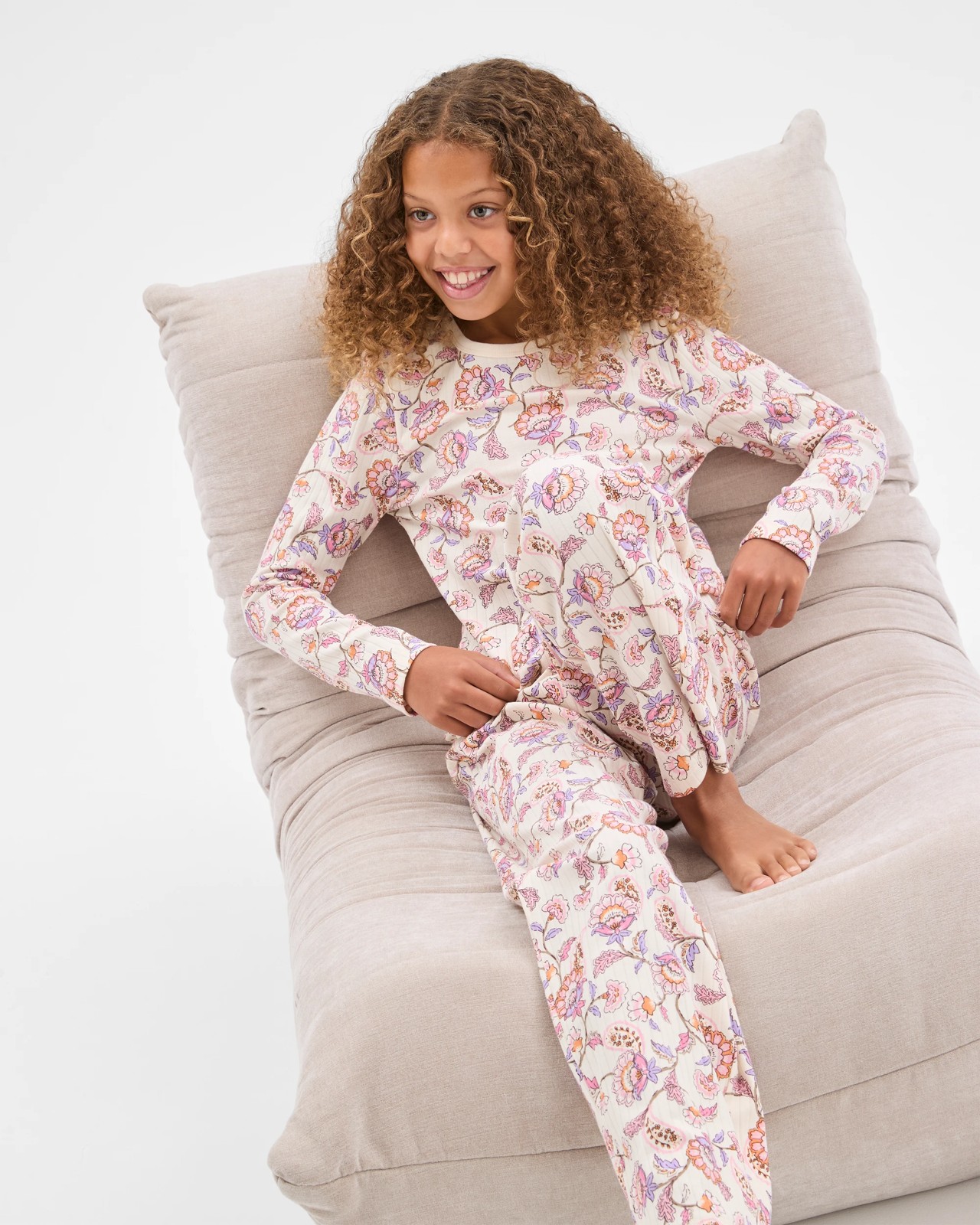 Australian Cotton Older Girls Rib Pyjama Set 2 of 5