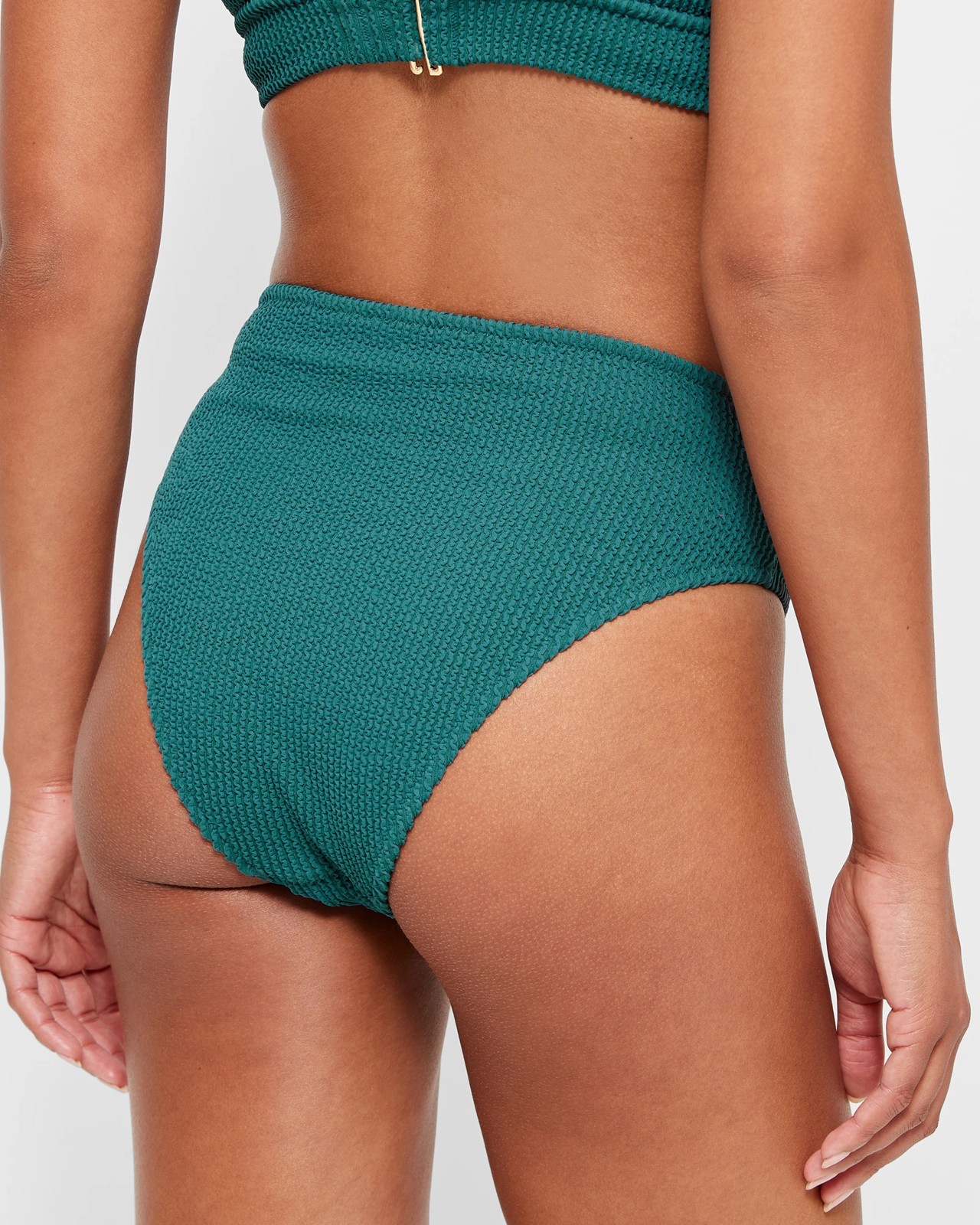 Crinkle High Waist Belted Swim Bikini Briefs 4 of 6