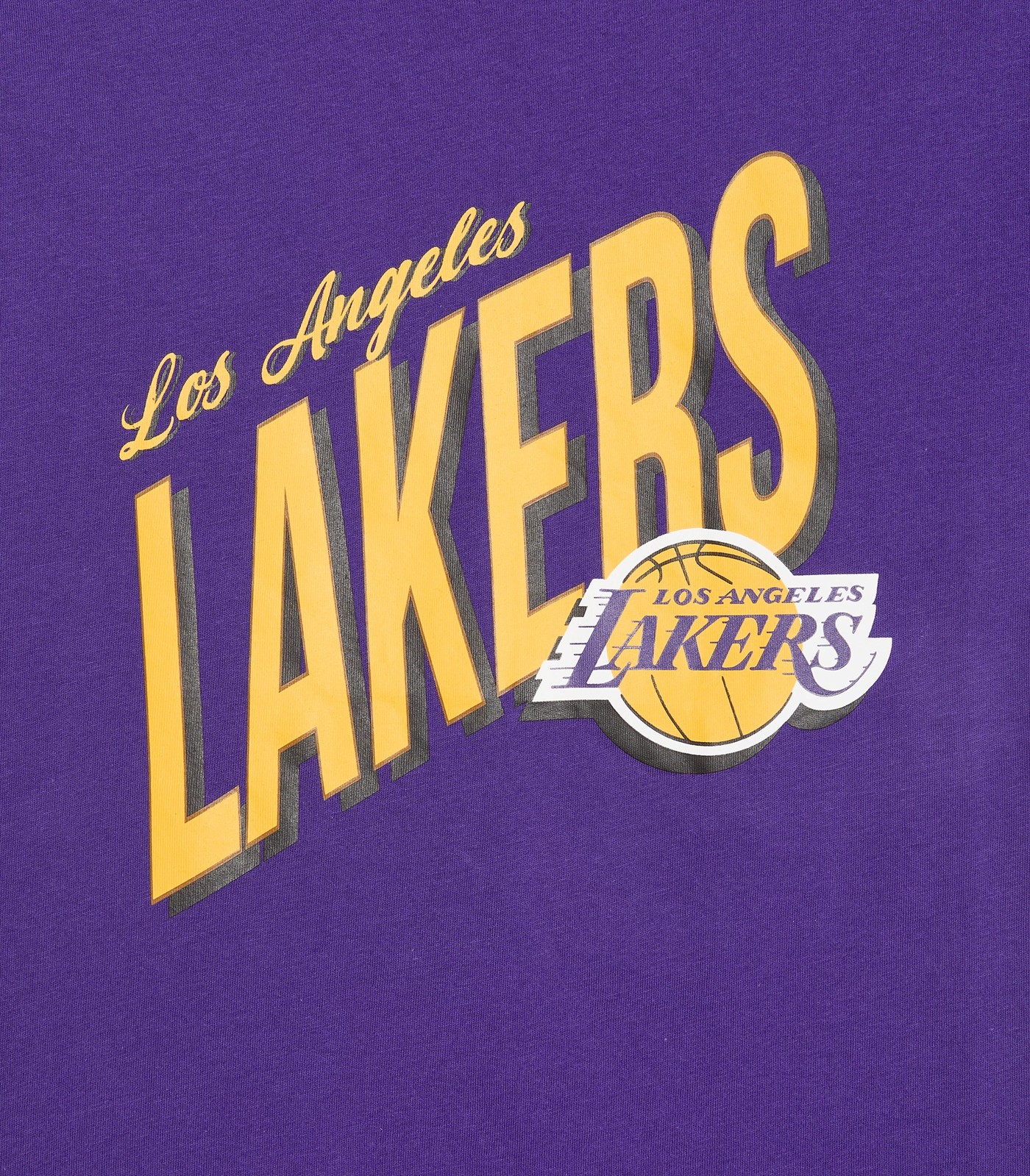 Lakers T-shirt Lakers Yellow Logo In Purple Background T-shirt