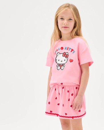 Hello Kitty Australian Cotton T-Shirt and Skort Set