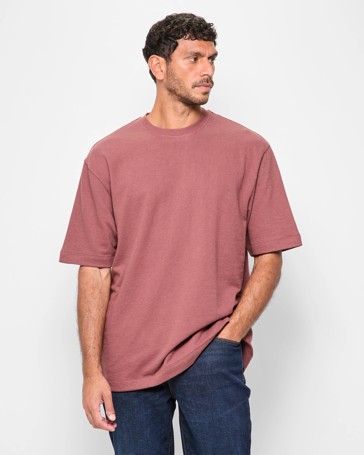 Australian Cotton Blend Relaxed Textured T-Shirt