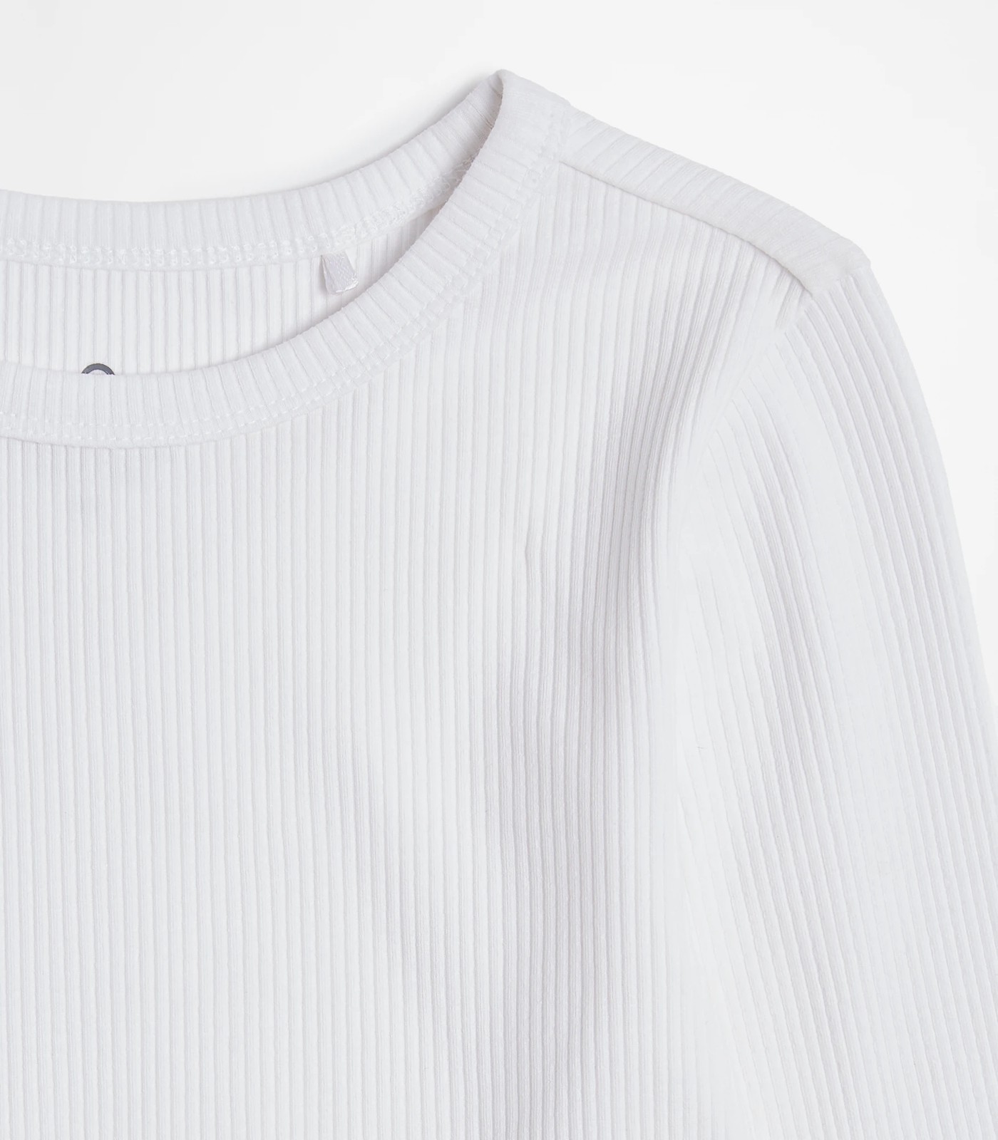 Australian Cotton Long Sleeve Rib Top - White | Target Australia