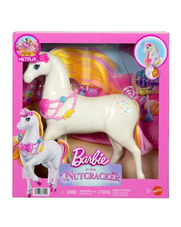Barbie in the Nutcracker Land of Sweets Horse with Colourful Scented Hair and Candy-Scented Accessories