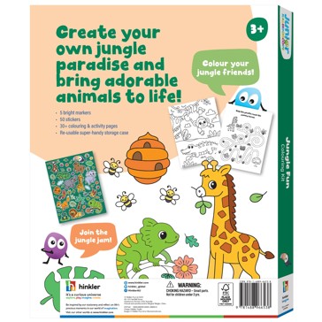 Junior Kaleidoscope Colouring Kit: Jungle Fun - Book