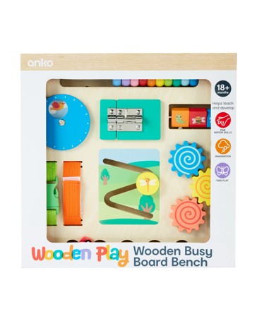 Anko Wooden Busy Board Bench