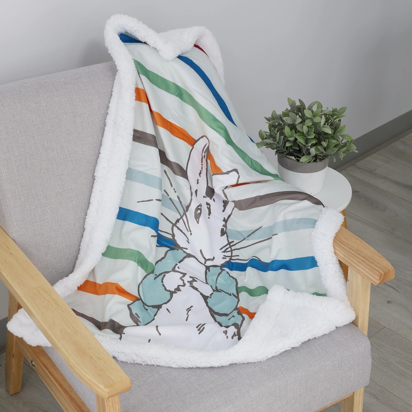 Peter Rabbit Reversible Fleece Cuddle Blanket Blue Target Australia