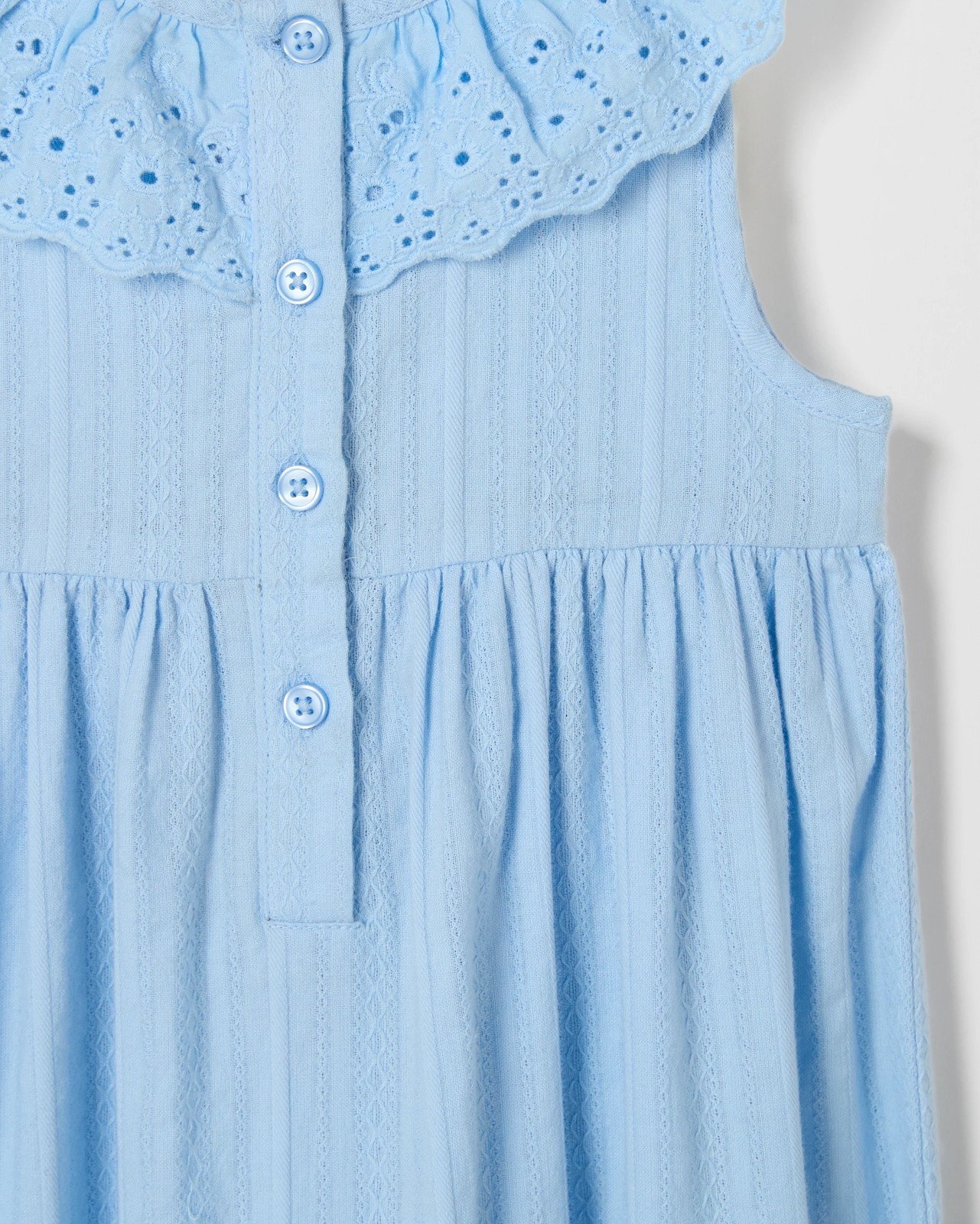 Baby Sleeveless Woven Romper - Windsurfer Blue 2 of 2