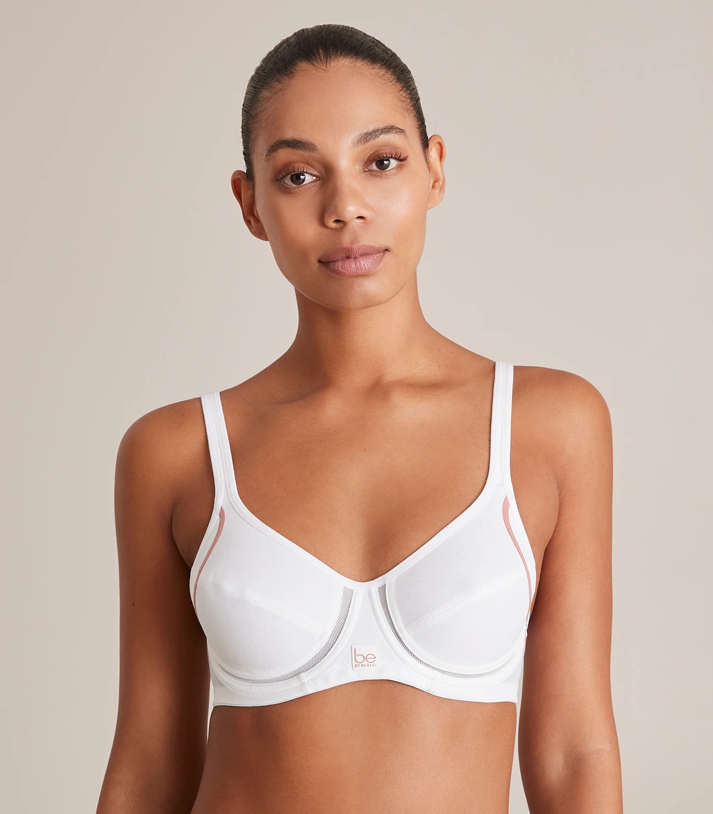 Be By Berlei High Impact Non-Contour Sports Bra - White