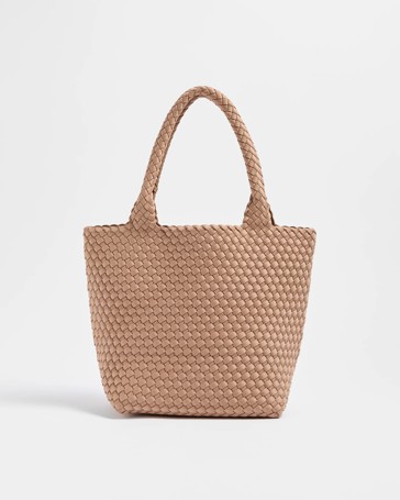 Mini Weave Detail Tote Bag