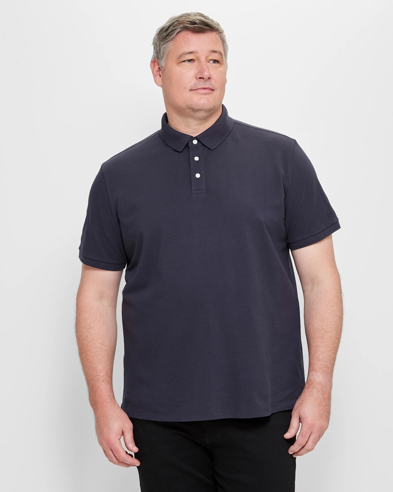 Plus Size Pique Polo Top Navy Blue Target Australia