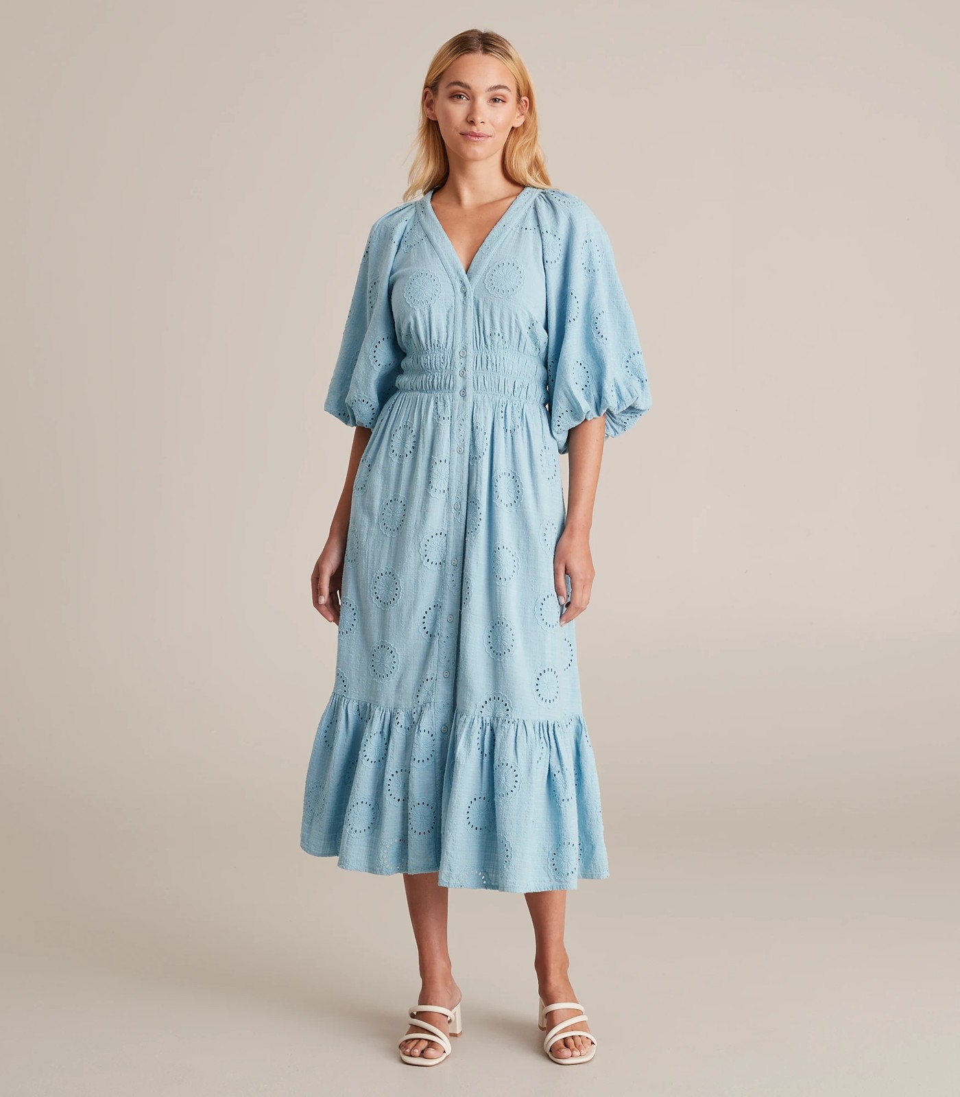 Preview Broderie Midi Dress | Target Australia