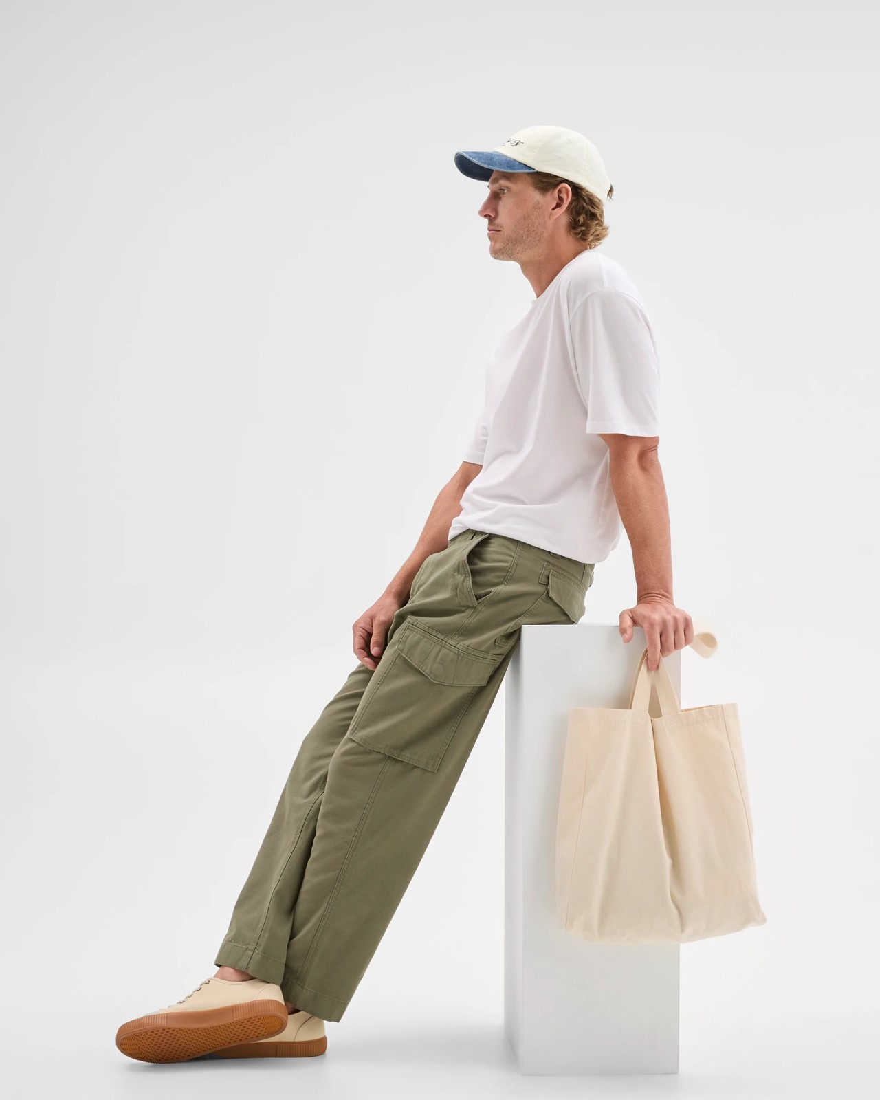 Australian Cotton Regular Fit Cargo Pants - Army Khaki 3 of 5