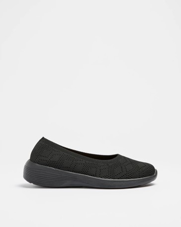 Womens Low Upper Comfort Arch Support Slip On Flat
