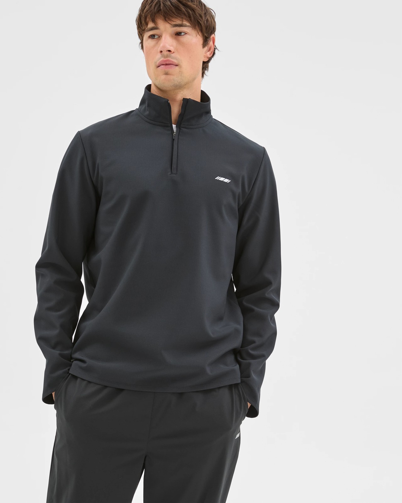 Active Bonded Quarter Zip Jumper - Black 3 of 5