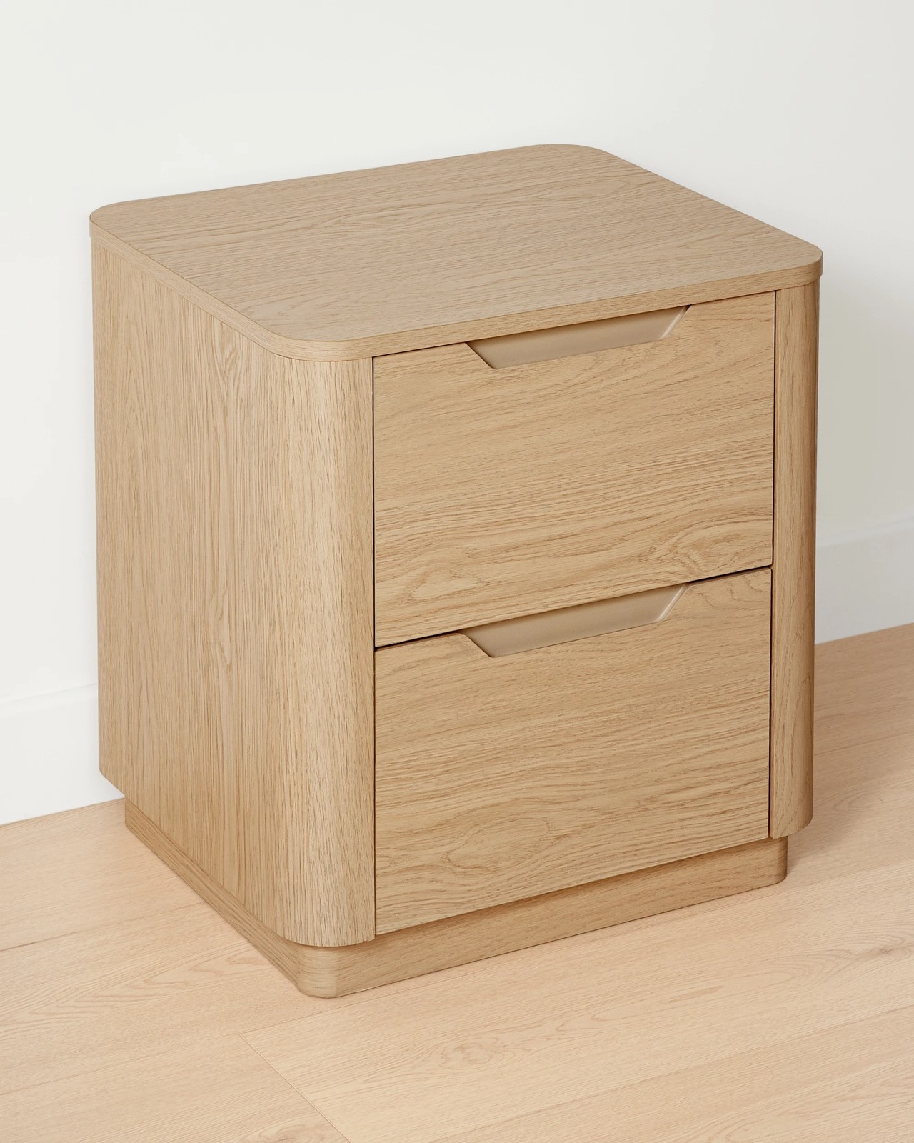 Anko Miles 2 Drawer Bedside Table - Oak 3 of 6