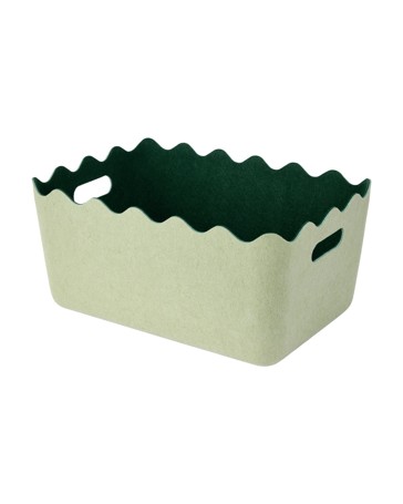 Anko 2 Tone Wave Felt Basket - Green