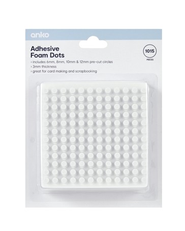 1015 Piece Adhesive Foam Dots - Anko