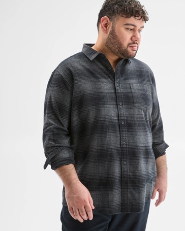 Plus Size Australian Cotton Long Sleeve Flannelette Shirt