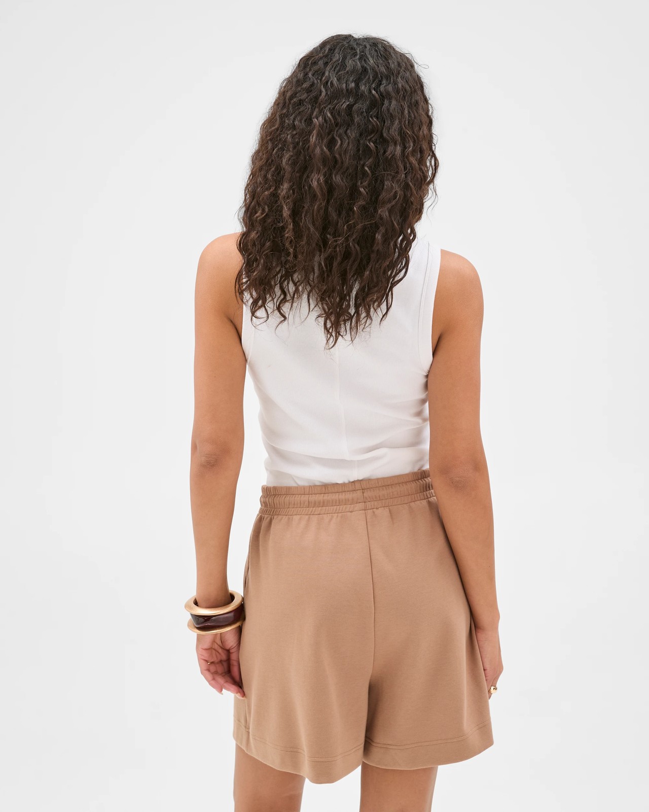 Australian Cotton Blend Relaxed Drape Shorts - Amphora 6 of 6