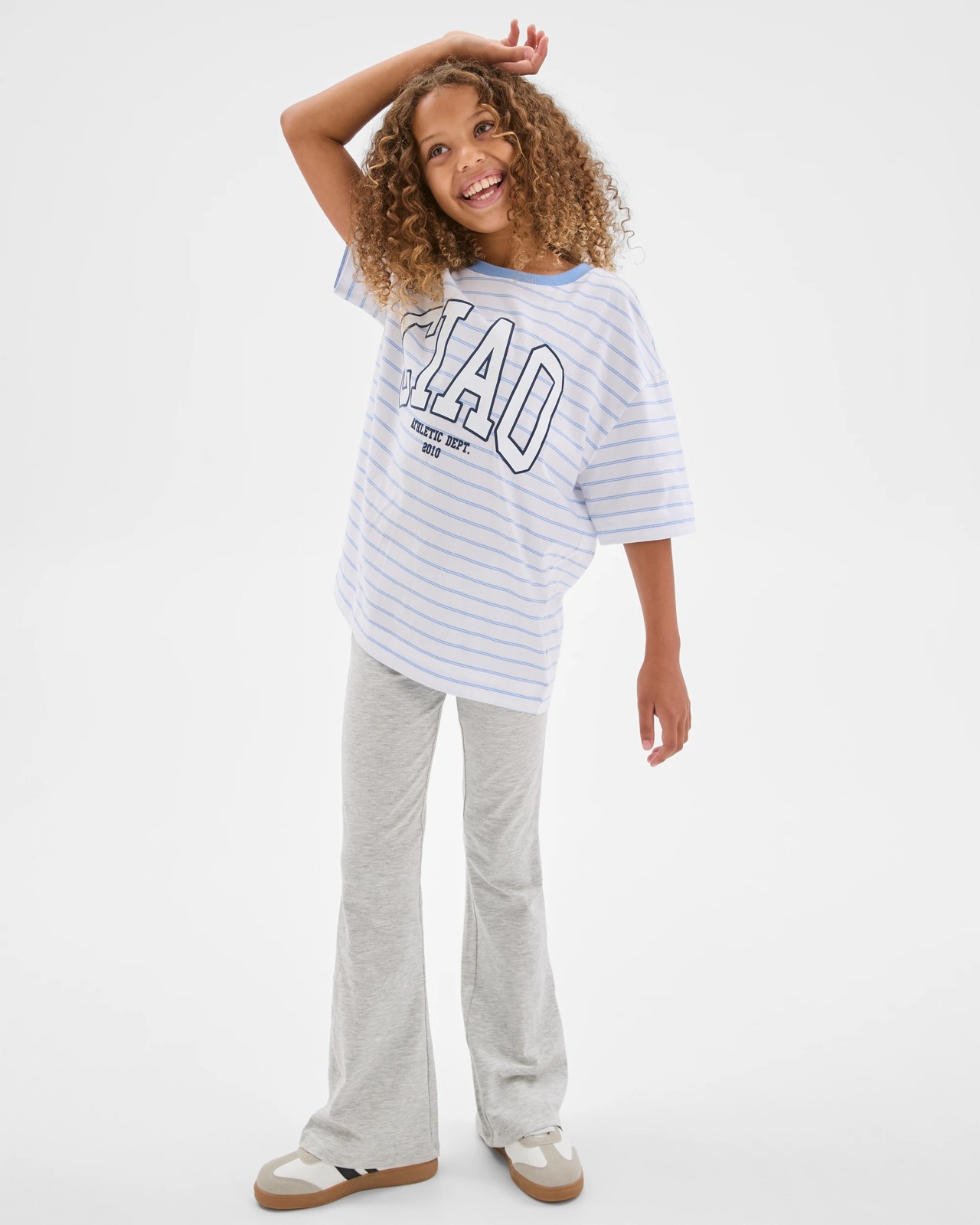 Folded Waist Flare Pants - Grey Marle 2 of 6