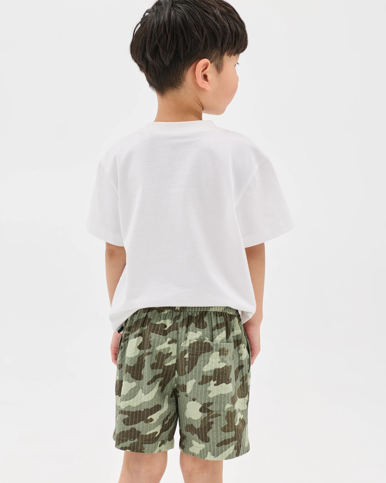 Australian Cotton Seersucker Volley Shorts - Khaki 4 of 6
