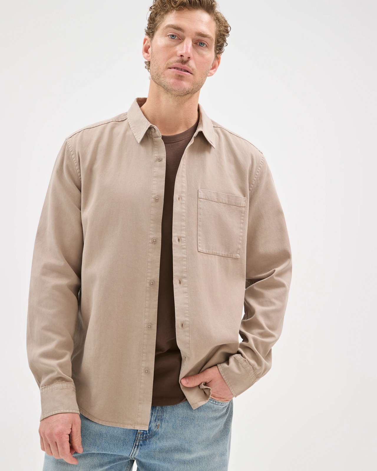 Long Sleeve Washed Shirt - Fallen Rock 5 of 6