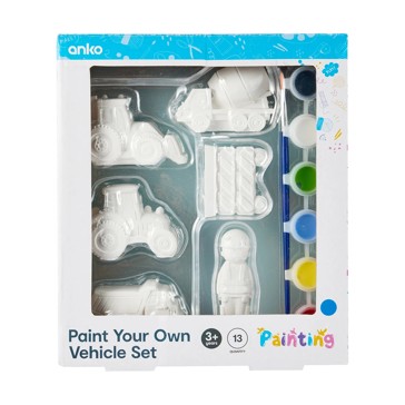 Paint Your Own Vehicle, 13 Piece Set - Anko