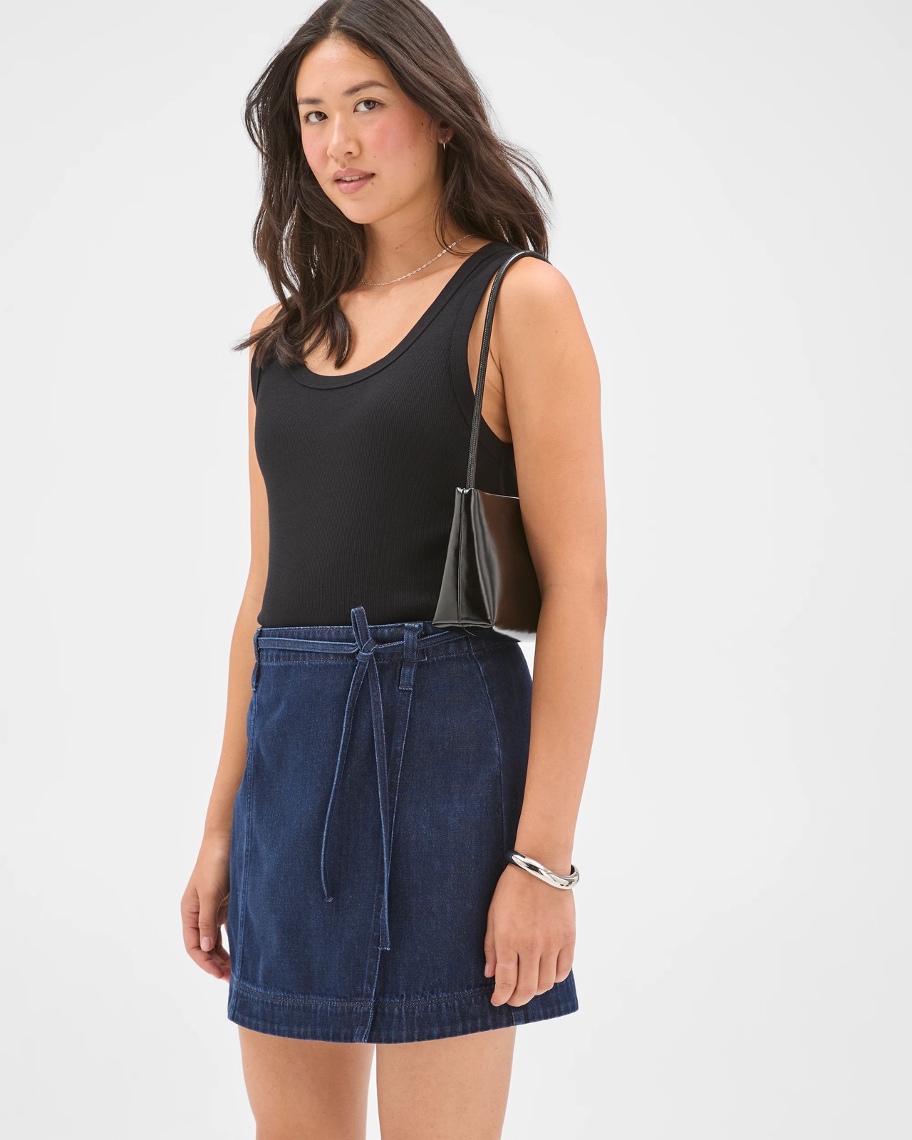 Wrap Front Denim Mini Skirt 5 of 5