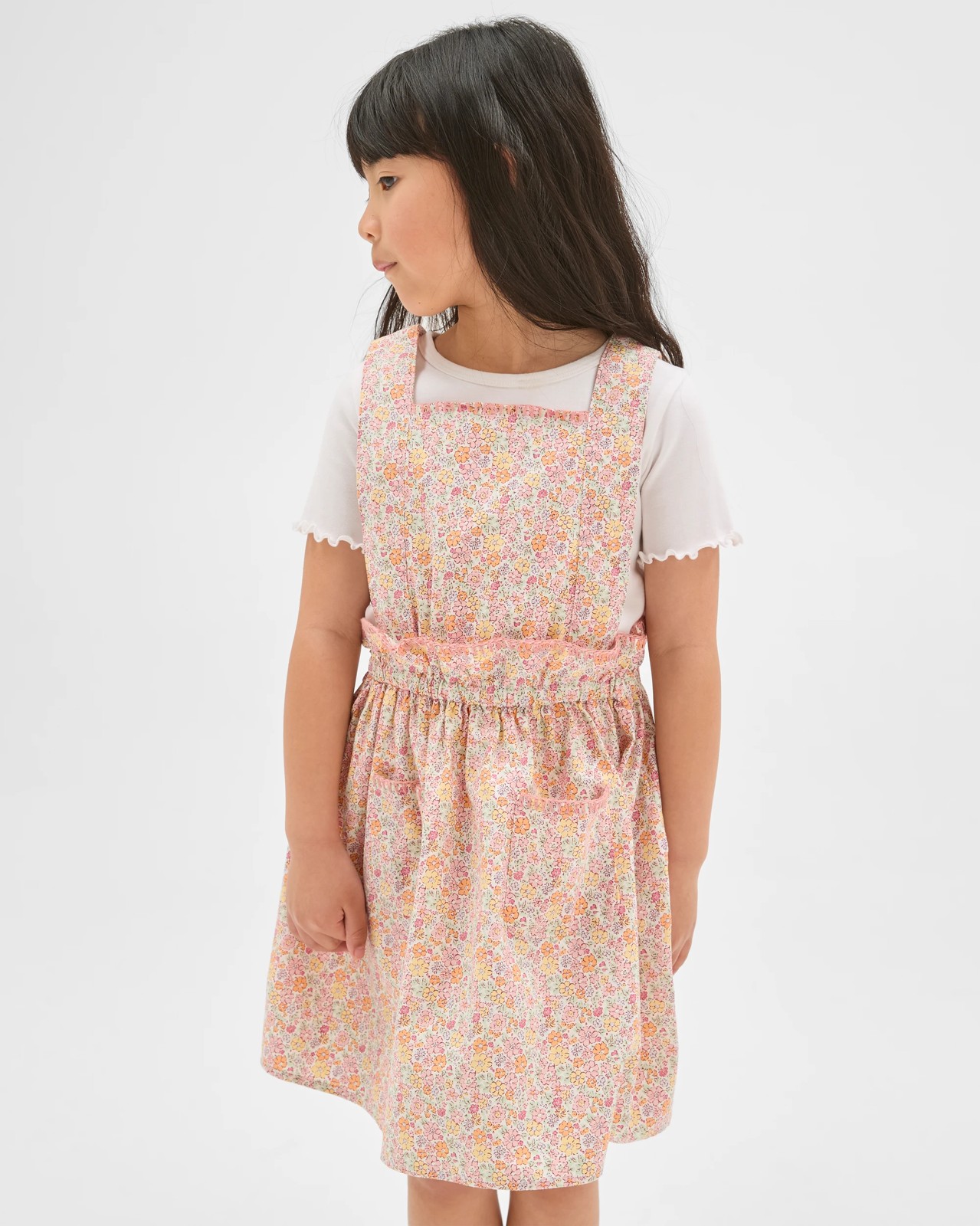 Australian Cotton Woven Apron Dress - Ditsy Multi 2 of 5