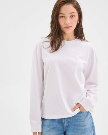 Lily Loves Australian Cotton Relaxed Long Sleeve T-Shirt