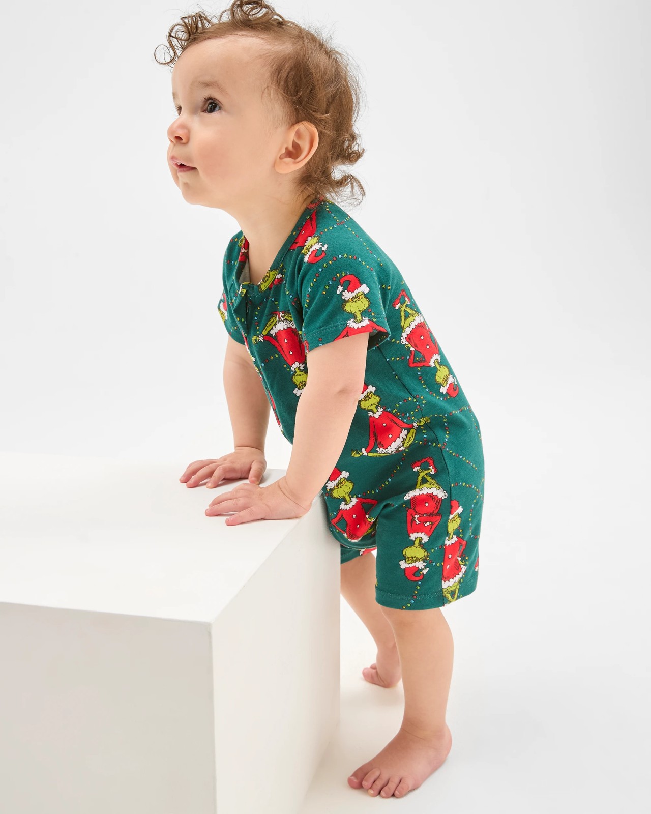 Baby Australian Cotton Christmas Romper - Grinch 2 of 5