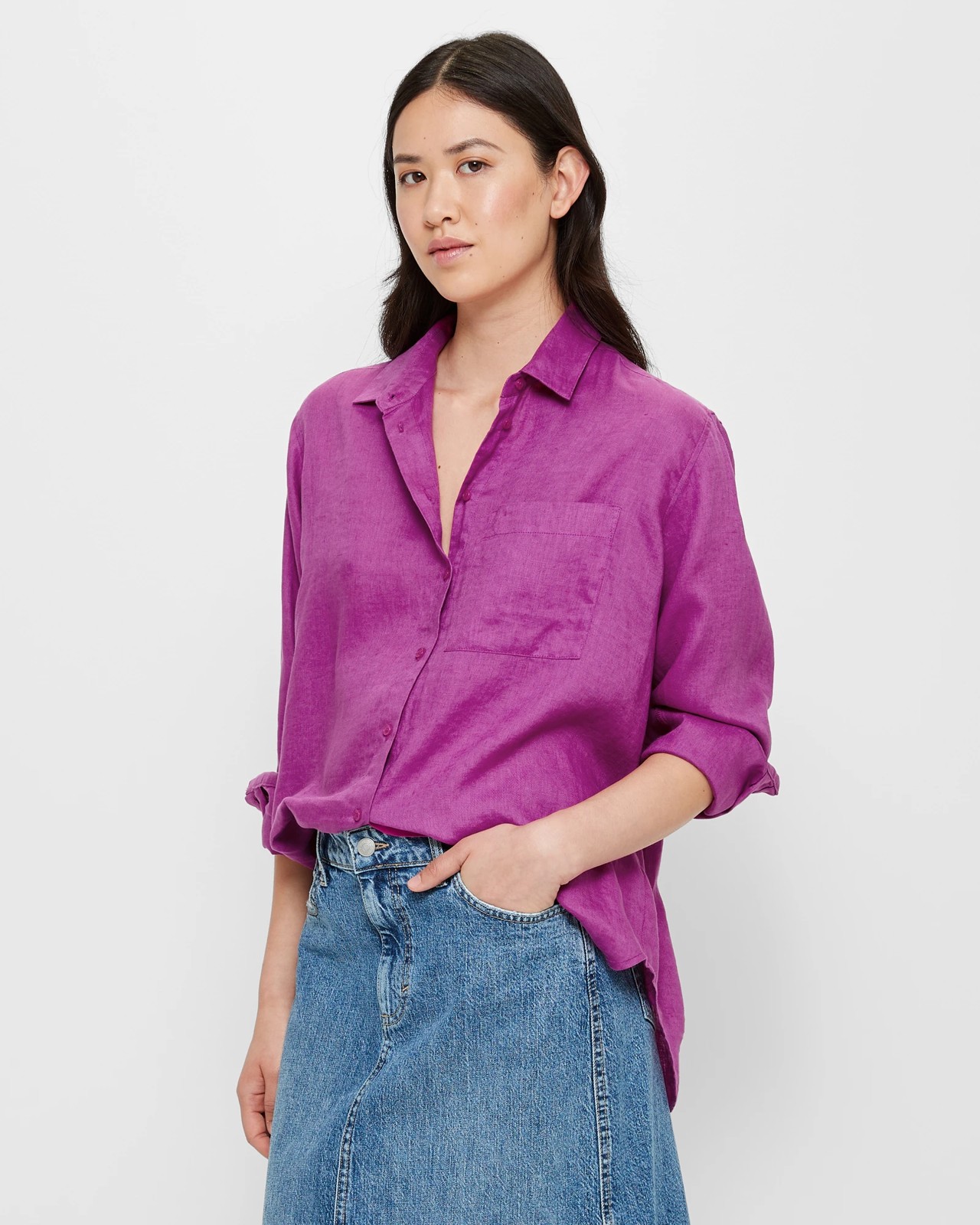 European Linen Long Sleeve Shirt 3 of 5