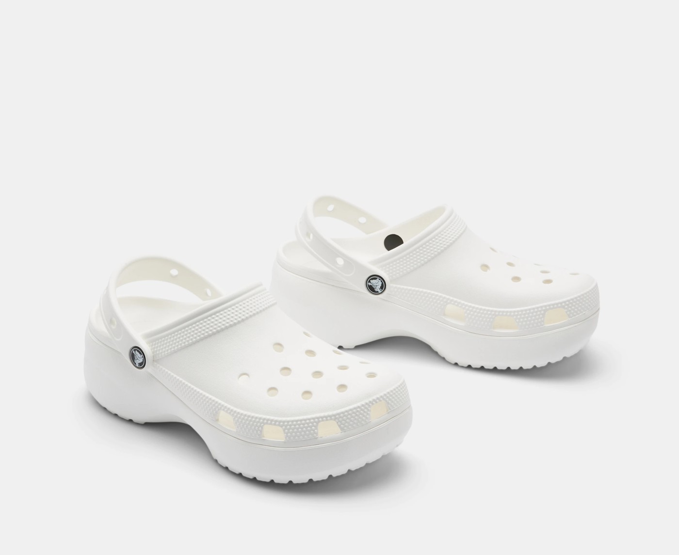 Crocs Womens Classic Platform Clog Sandals - White - Size Eight 2 of 5