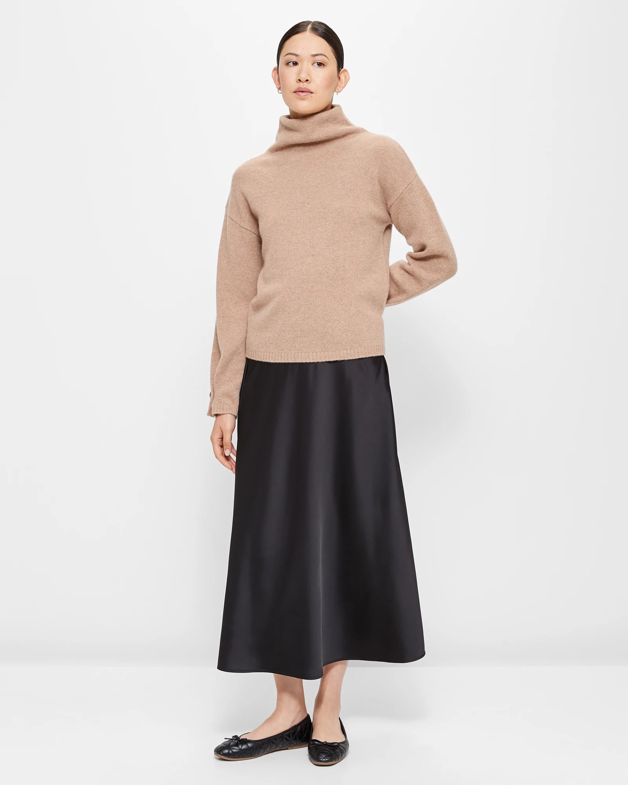 Australian Merino Wool Funnel Neck Jumper - Preview - Camel | Target ...