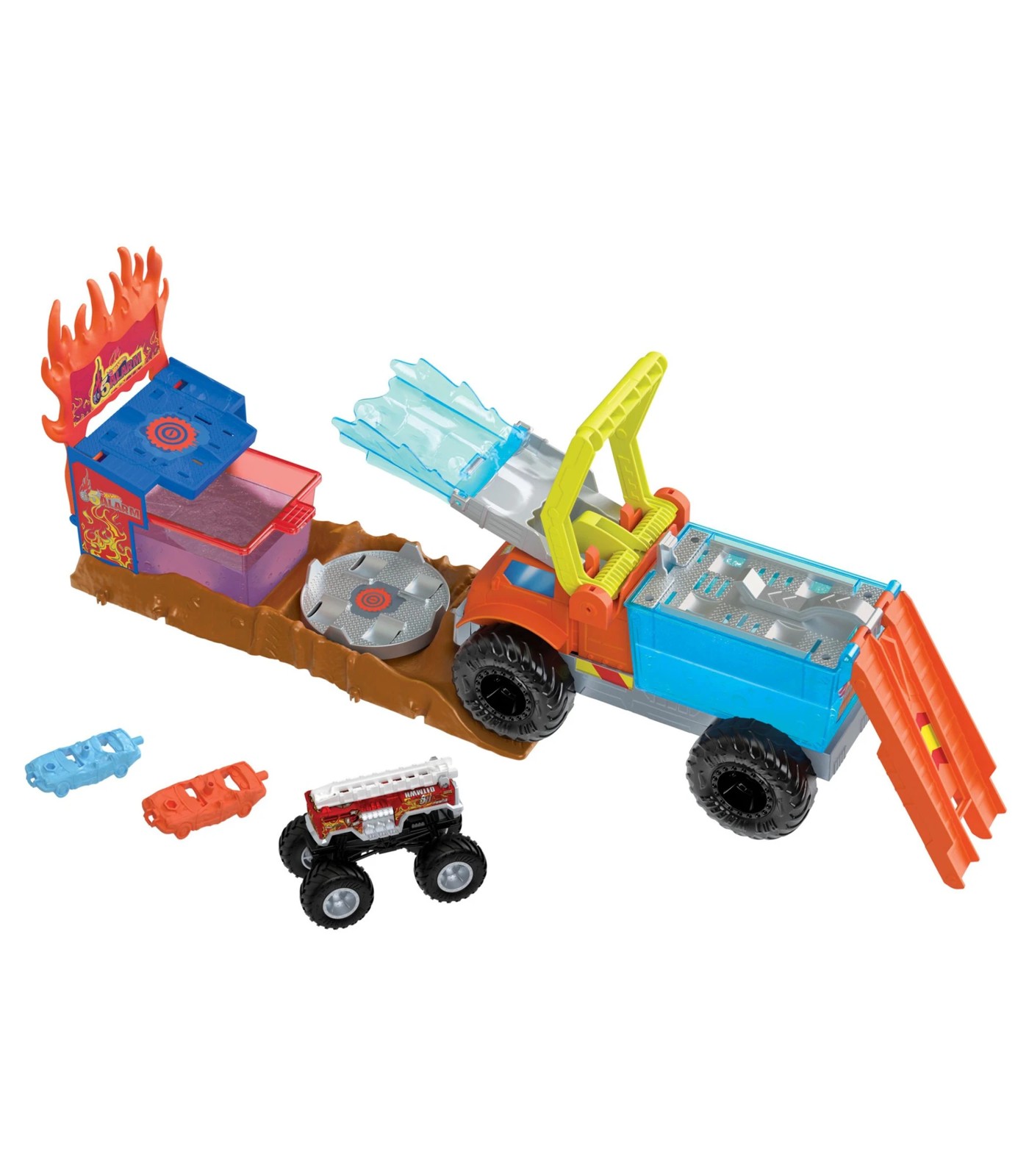 Hot Wheels Monster Trucks Arena Smashers 5-Alarm Fire Crash