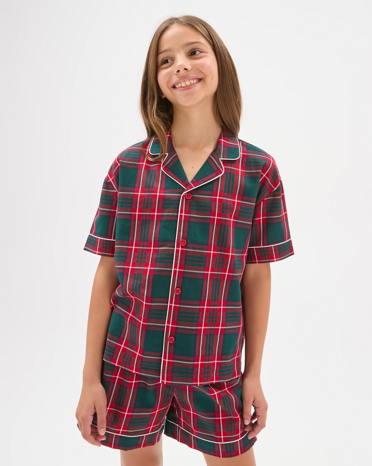 Family Matching Christmas Australian Cotton Older Kids Pyjama Set - Tartan 4 of 6