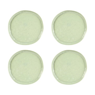 4 Pack Green Glazed Look Dinner Plates - Anko
