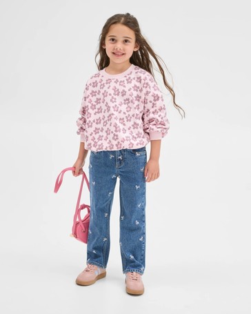 Straight Leg Denim Jeans