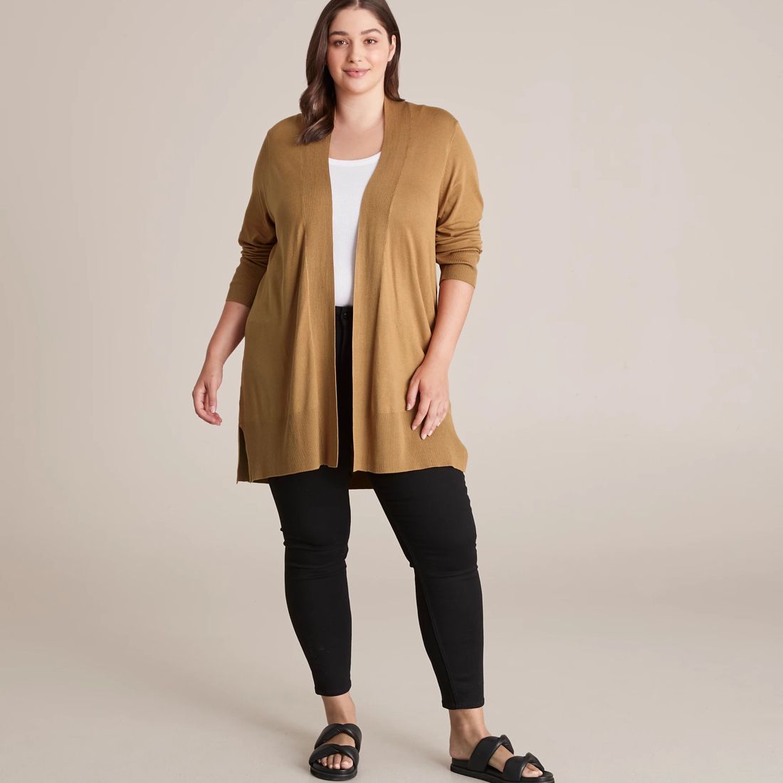 Curve Ribbed Edge To Edge Cardigan | Target Australia