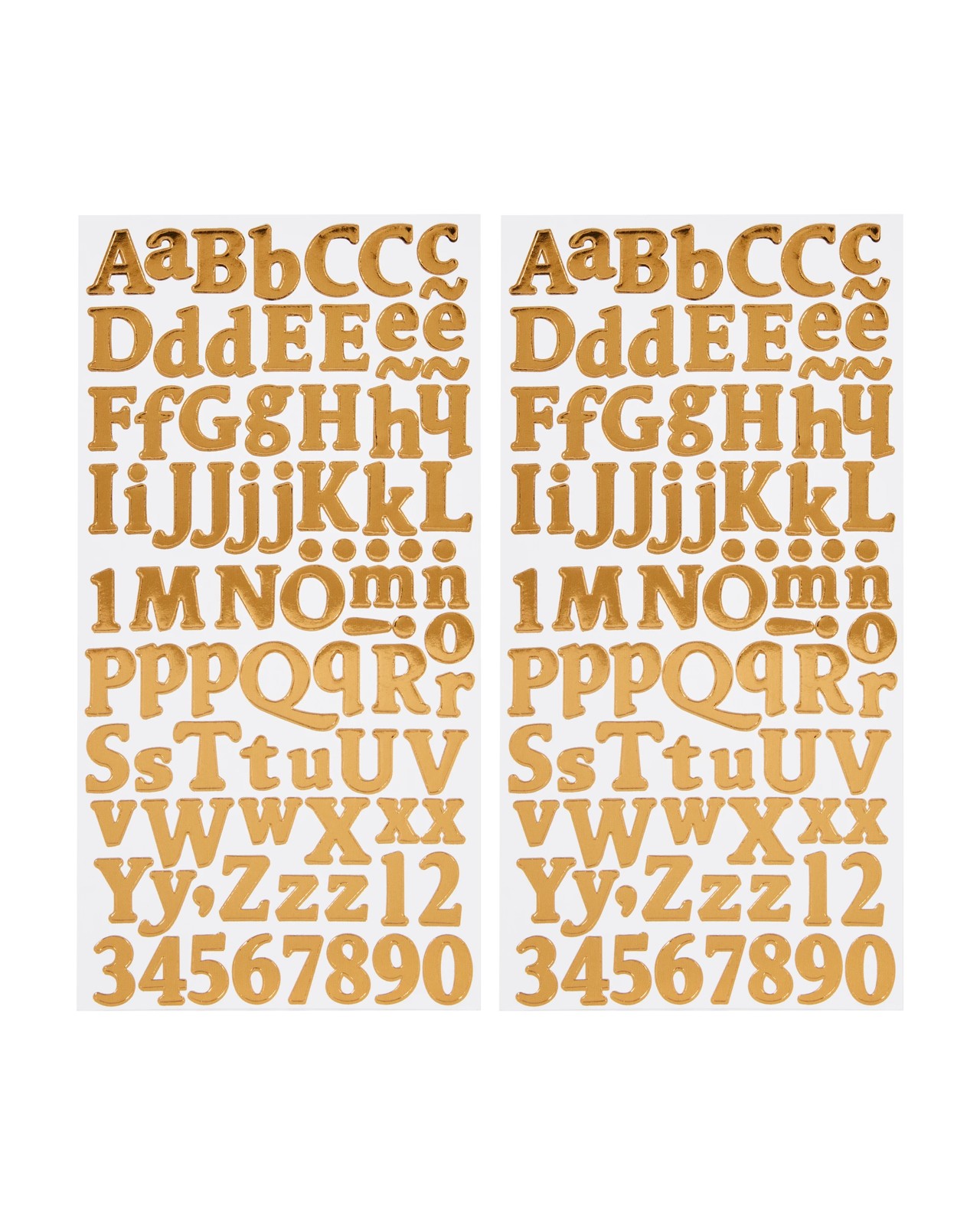 2 Pack Alphabet Stickers, Gold Tone - Anko 2 of 3