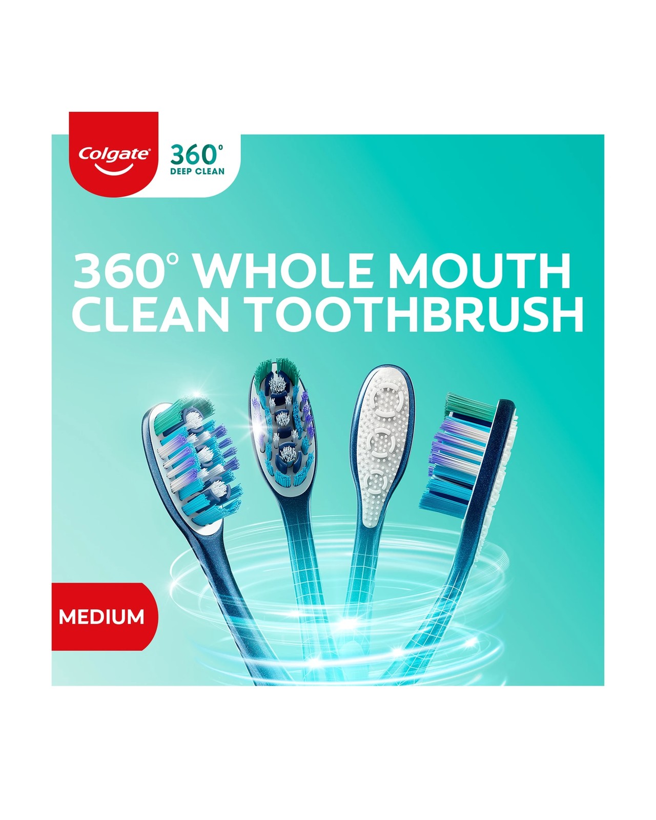 Colgate 2 Pack Medium 360 Degree Whole Mouth Clean Toothbrush 5 of 6