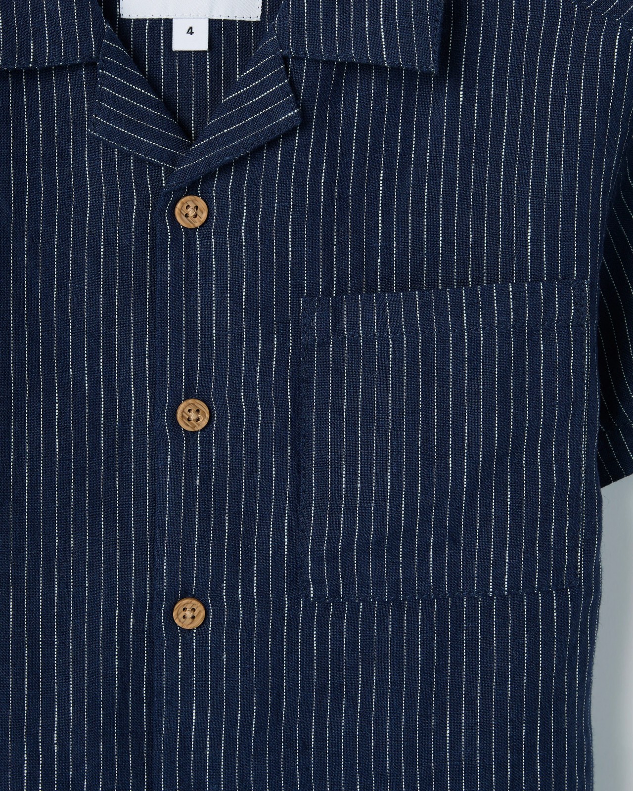 European Linen Shirt - Navy 6 of 6
