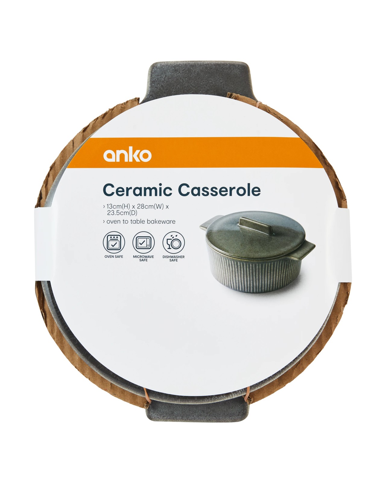 Anko Ceramic Casserole - Grey 6 of 6