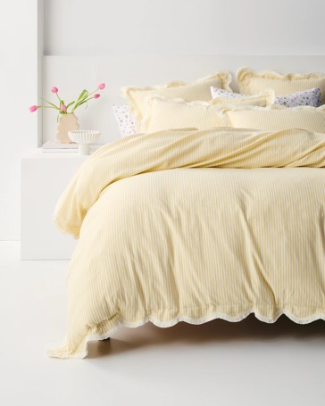 Charlotte Stripe Linen and Cotton Quilt Cover Set