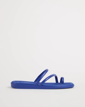 Padded Toe Post Strappy Slides