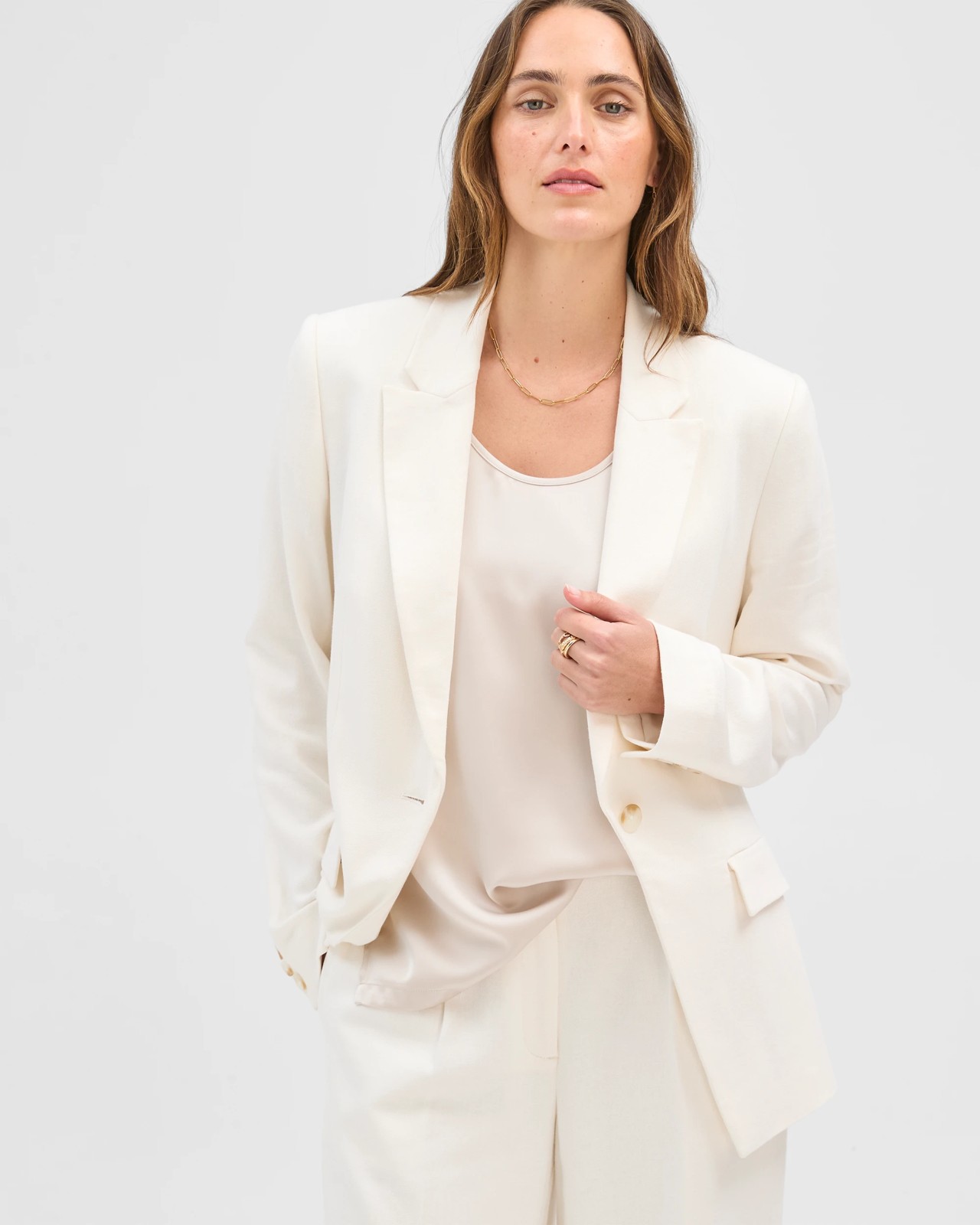 Preview Tailored Blazer  - Cloud Dancer 2 of 6