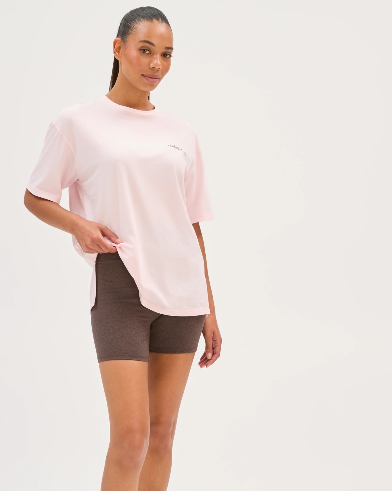 Active Australian Cotton Blend Oversized Graphic T-Shirt - Soft Pink/Athletic Club 2 of 6