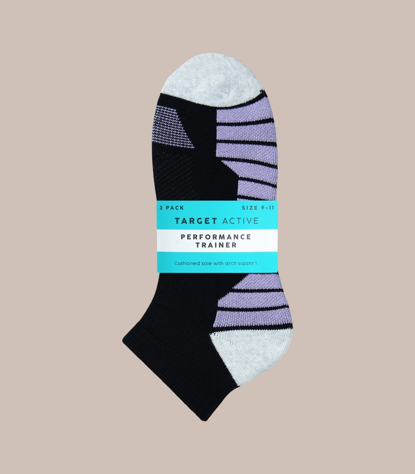 Active 3 Pack Cushion Foot Trainer Socks - Underworks | Target Australia