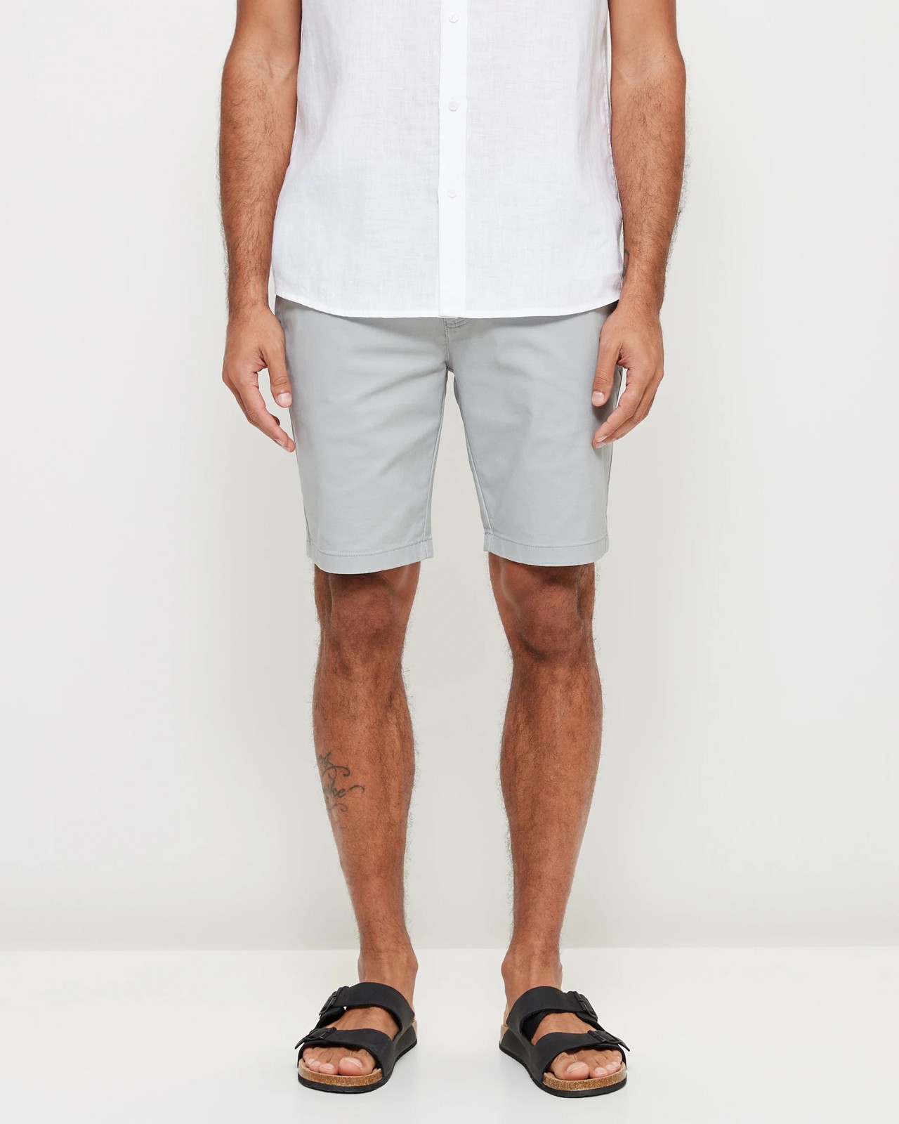 Grey chino hot sale shorts mens