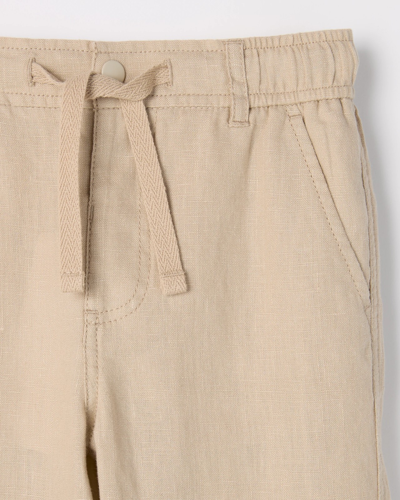 European Linen Full Length Pants - Cement 2 of 2